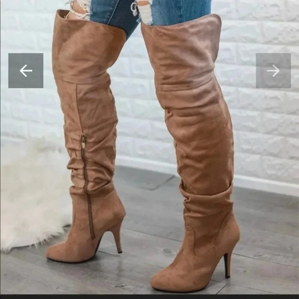 Knee high thigh high boots